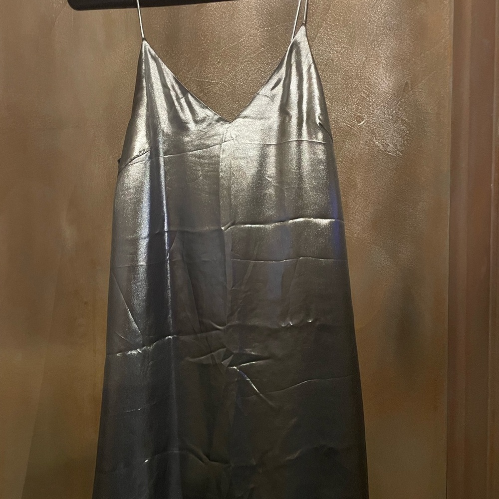 Wilfred Metallic Satin Dress